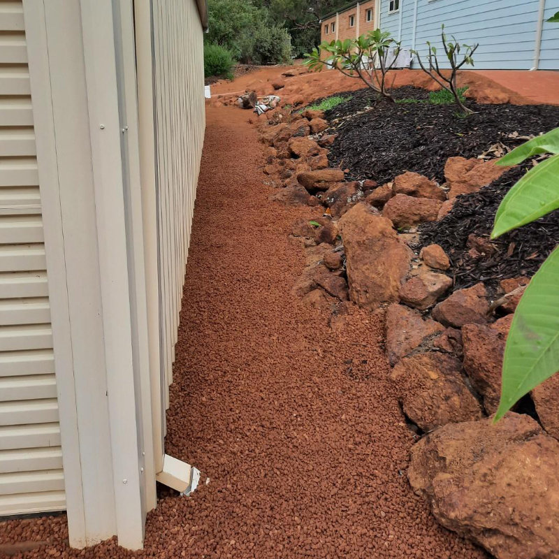 Gravel project shed floor